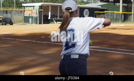 Pour jouer à la balle molle Banque D'Images