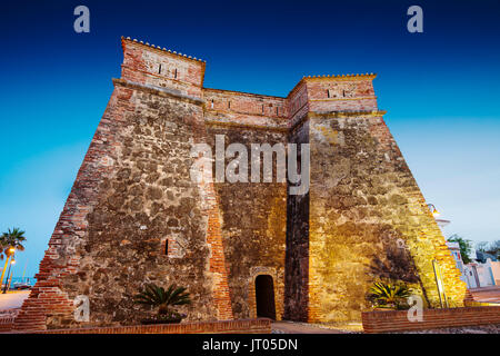 Bureau d'information touristique, El Torreon, la tour de guet. La Cala de Mijas. Costa del Sol, Malaga province. Andalousie, Espagne du sud Europe Banque D'Images