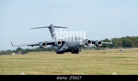 Boeing CC-177 Globemaster III, 177703, ARC, quitte le Royal International Air Tattoo Banque D'Images