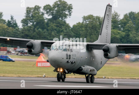 La grenouille aérienne italienne Leonardo C-27J Spartan, au Royal International Air Tattoo Banque D'Images