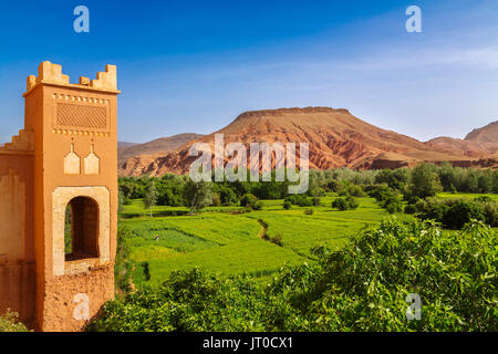 Kasbah. Vallée du Dadès, Gorges du Dadès, Haut Atlas. Le Maroc, Maghreb, Afrique du Nord Banque D'Images