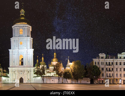 Sofia square at night Banque D'Images