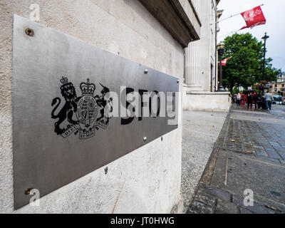 Serious Fraud Office (SFO) affiche à l'extérieur de la London bureaux. L'OFS étudie et poursuit la fraude grave ou complexe, la subornation et la corruption. Banque D'Images