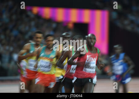 Geoffrey Kipsang KAMWOROR, au Kenya au cours de 10000 au stade final de Londres à Londres le 4 août 2017 au 2017 es Championnats du monde d'athlétisme. Banque D'Images