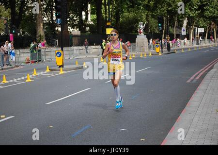 Londres, Royaume-Uni. Le 06 août, 2017. Es Championnats du monde de marathon de Londres 2017 Crédit : Anneau Justas Balciunas/Alamy Live News Banque D'Images