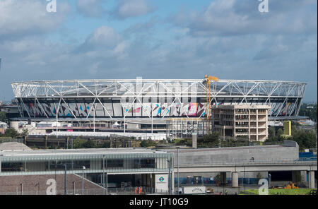 Londres, Grossbritannien. 06Th Aug, 2017. Das Olympiastadion à Londres, Uebersicht, l'Olympiapark, Allgemein, fonction, Randmotiv, am 03.08.2017 Leichtathletik Weltmeisterschaft 2017 à Londres/ Grossbritannien, vom 04.08. - 13.08.2017. | Verwendung weltweit Credit : dpa/Alamy Live News Banque D'Images