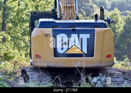 Matériel d'exploitation forestière chargeuse Caterpillar bulldozer Banque D'Images