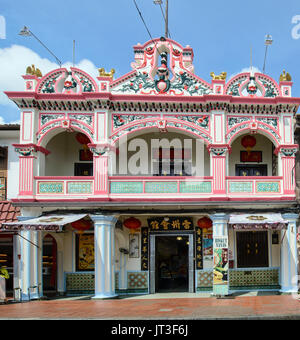 L'architecture coloniale sur la rue Jonker, Malacca, Malaisie Banque D'Images