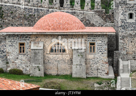 Vue panoramique sur Rabath ancien complexe dans Akhaltsikhe, Géorgie. Rénové château médiéval. Banque D'Images