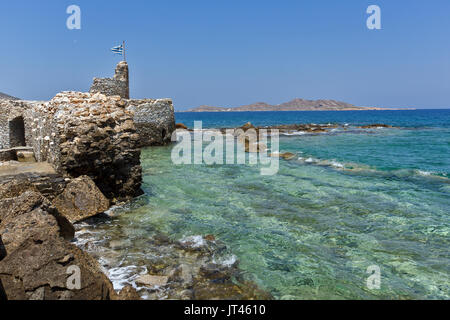 Forteresse Vénitienne de Naoussa, l'île de Paros, Cyclades Banque D'Images