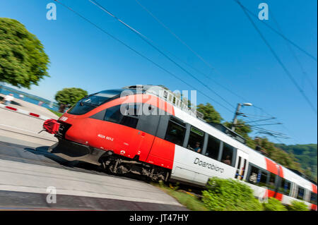 ÖBB train local à Bregenz, Autriche Banque D'Images