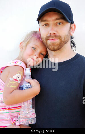 Tim mcilrath rise against daughter portrait 2007 lollapalooza chicago,il Banque D'Images