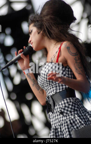 Amy Winehouse effectue 2007 Lollapalooza Chicago,Il Banque D'Images