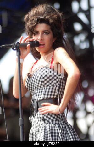 Amy Winehouse effectue 2007 Lollapalooza Chicago,Il Banque D'Images