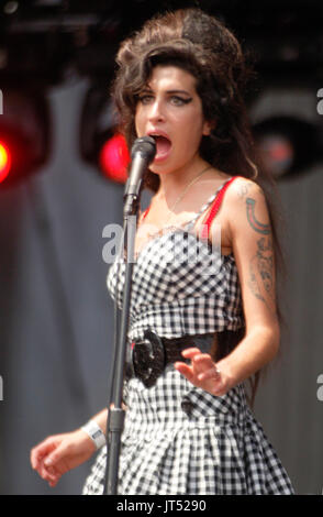 Amy Winehouse effectue 2007 Lollapalooza Chicago,Il Banque D'Images