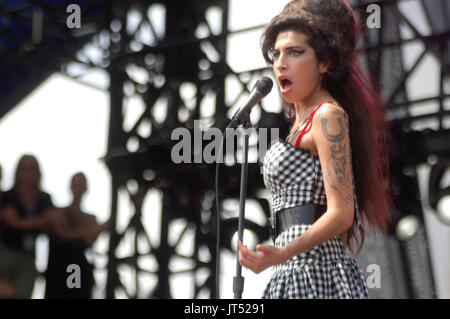 Amy Winehouse effectue 2007 Lollapalooza Chicago,Il Banque D'Images