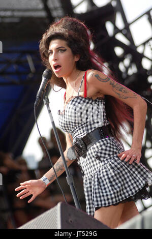 Amy Winehouse effectue 2007 Lollapalooza Chicago,Il Banque D'Images