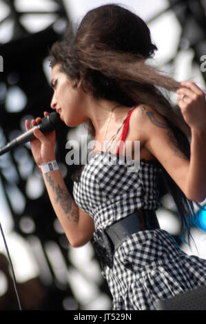 Amy Winehouse effectue 2007 Lollapalooza Chicago,Il Banque D'Images