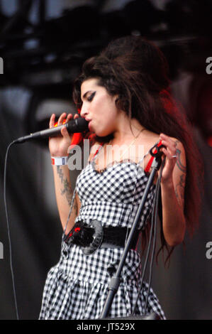 Amy Winehouse effectue 2007 Lollapalooza Chicago,Il Banque D'Images