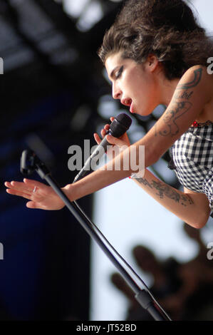 Amy Winehouse effectue 2007 Lollapalooza Chicago,Il Banque D'Images