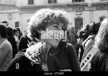 Milan (Italie), 1976, de manifestation pour les droits des femmes et à la défense de la loi sur l'avortement Banque D'Images