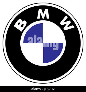 BMW, automobile allemand, le logo de la société, le DAX 30 entreprises Banque D'Images