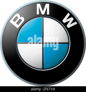 BMW, automobile allemand, le logo de la société, le DAX 30 entreprises Banque D'Images