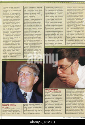 L'intérieur du magazine russe 'Money'. Banque D'Images