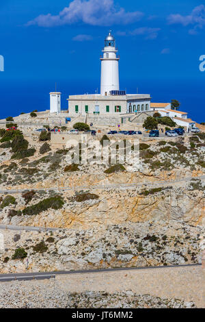 Formentor phare sur le Cap de Formentor, Majorque, Îles Baléares, Espagne Banque D'Images