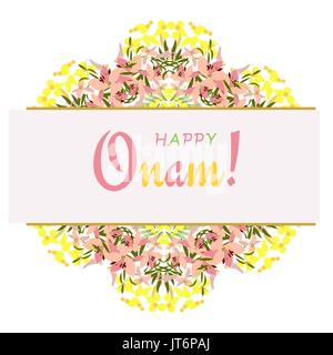 Vœux de fin d'illustration de l'Onam background Illustration de Vecteur