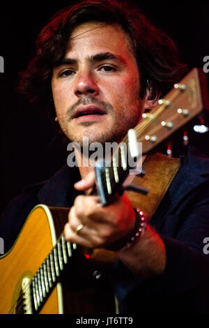 Cornbury Music Festival 2017 - Performances Avec : Jack Savoretti Où : Oxford, Royaume-Uni Quand : 07 Oct 2017 Source : WENN.com Banque D'Images