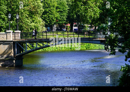 Le canal à Riga, Lettonie Banque D'Images