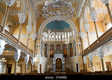 Intérieur de la Grande Synagogue Chorale de Saint-Pétersbourg (1888), Saint-Pétersbourg, Russie Banque D'Images