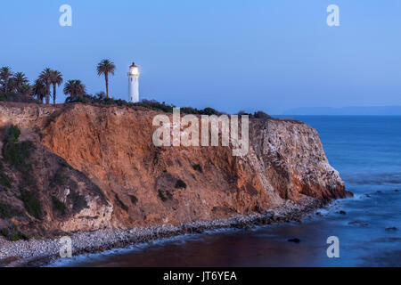 Point de vue de la nuit de Vincente à Rancho Palos Verdes, en Californie. Banque D'Images