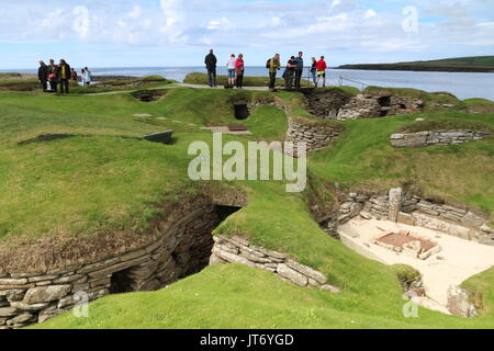 Skara Brae, village néolithique, Orkney Islands Banque D'Images