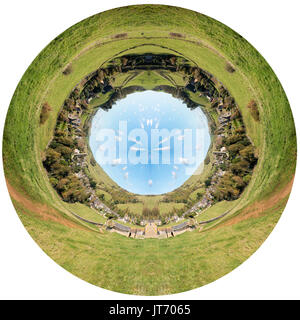 Vue panoramique sur le village d'Abbotsbury, dans le comté de Dorset, uk Banque D'Images