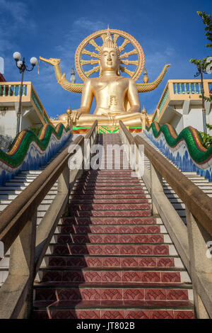 Big Buddha temple ou Wat Phra Yai à Kho Samui Island, Thaïlande Banque D'Images