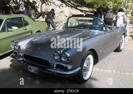 Classic cars sur-affichage et courses au grand prix de malte 2012. Banque D'Images