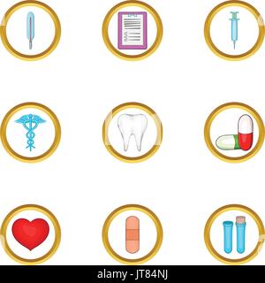 L'icône de l'hôpital, cartoon style Illustration de Vecteur