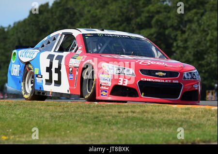 6 août 2017 : NASCAR Cup Series Monster Energy a déclaré Boris pilote # 33 au cours de la NASCAR Cup Series Monster Energy I Love NY 355 au Glen le dimanche, Août 6, 2017 à Watkins Glen International, à Watkins Glen, New York. Barnes riche/CSM Banque D'Images