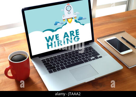 Nous embauchons les ressources humaines Entrevue professionnels Emploi Recrutement fine Banque D'Images