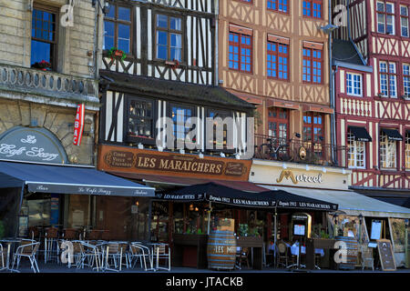 Place du Vieux Marche, Vieille Ville, Rouen, Normandie, France, Europe Banque D'Images