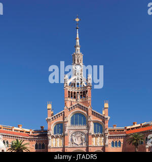 L'hôpital de Sant Pau, Lluis Domenech i Montaner, UNESCO World Heritage Site, Modernisme, Barcelone, Catalogne, Espagne, Europe Banque D'Images