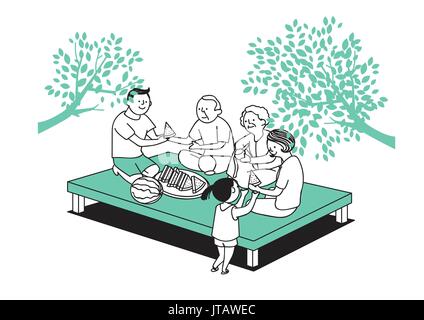 Famille heureuse Illustration de Vecteur