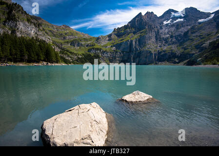 Oeschinen Lake en Suisse Banque D'Images