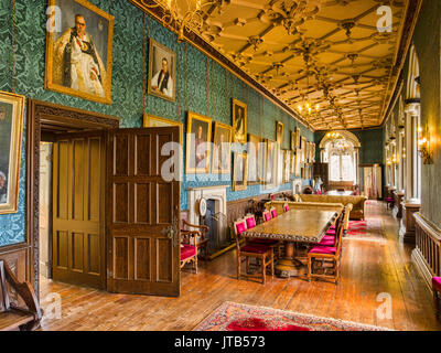 9 Juillet 2017 : Wells, Somerset, England, UK - l'intérieur de l'Évêché, une chambre en étage. Banque D'Images