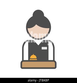 Réceptionniste de l'hôtel bell et uniforme Illustration de Vecteur