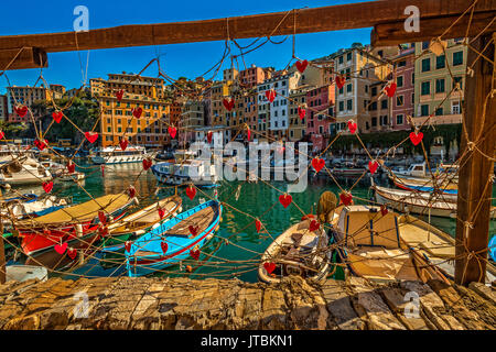 Italie Ligurie Gênes vue du port des pêcheurs Banque D'Images