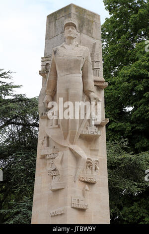 Monument du général Leclerc à la place René goblet, Amiens, somme, hauts de france, france Banque D'Images