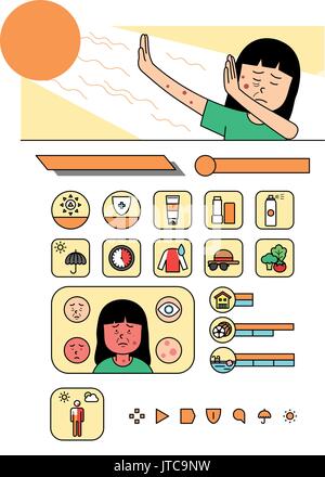 Les règlements sur la santé et la sécurité en été Illustration de Vecteur